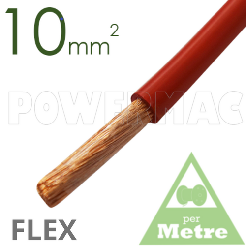 10mm Non Tinned Flexible Copper 110°C Red