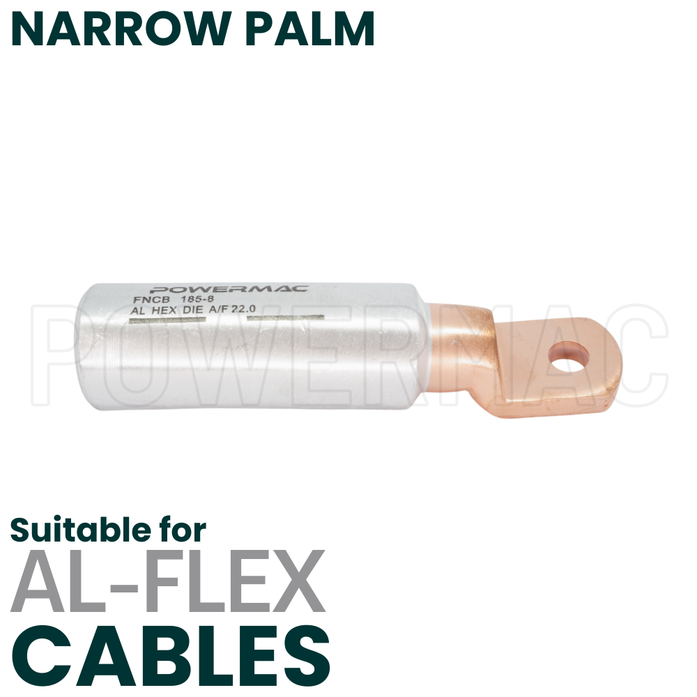 185mm Flexible Bi-metal Narrow Palm Circuit Breaker Lug | Powermac ...