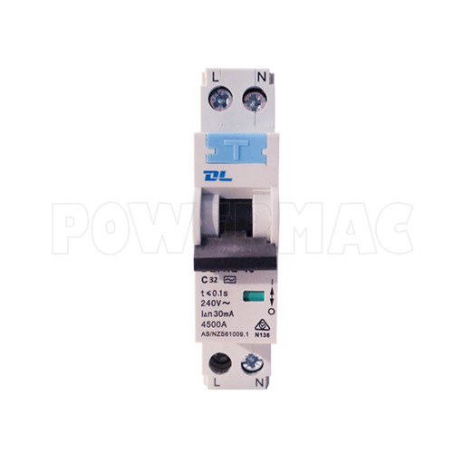 RCBO 1 Pole 4.5kA 32 Amp