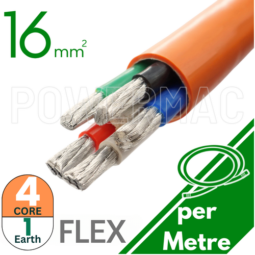 16mm x 4C+16E Aluminium Flexible Multicore XLPE-90 0.6/1kV