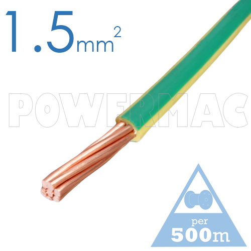 1.5MM 1C PVC B/W 1KV G/Y