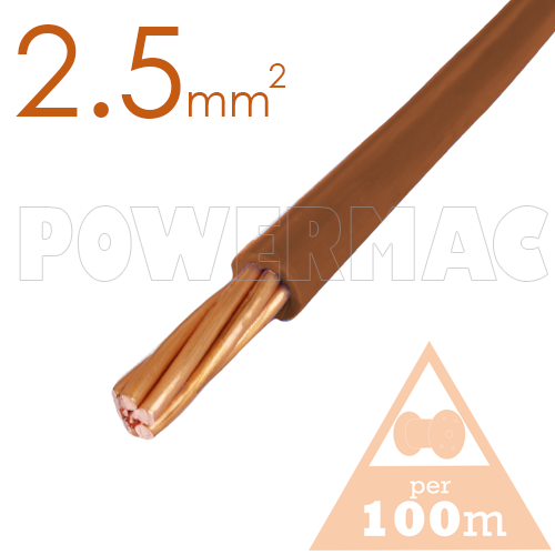 2.5MM 1C V90 PVC B/W 1KV BROWN