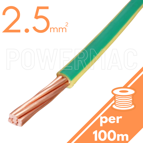 2.5mm Building Wire 1C V90 PVC 1KV Earth G-Y