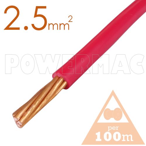 2.5MM 1C V90 PVC B/W 1KV RED
