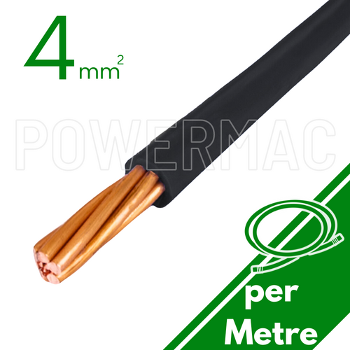 4mm Building Wire 1C V90 PVC 1KV Black