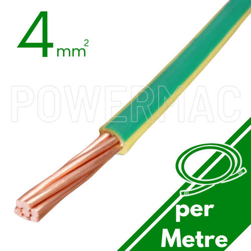4mm Building Wire 1C V90 PVC 1KV Earth G-Y