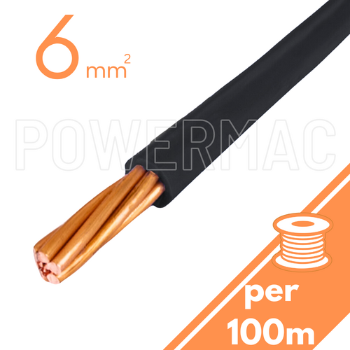 6mm Building Wire 1C V90 PVC 1KV Black