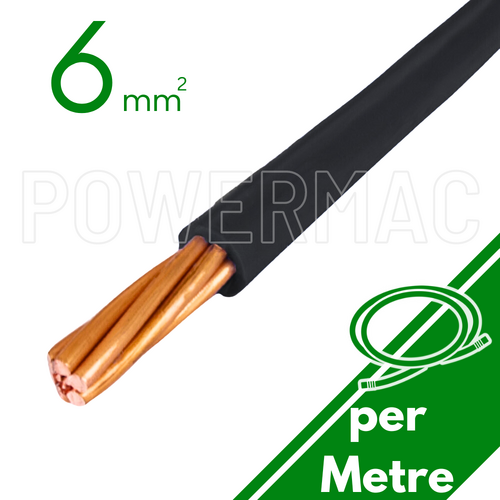 6mm Building Wire 1C V90 PVC 1KV Black
