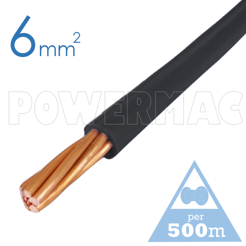 6mm Building Wire 1C V90 PVC 1KV Black