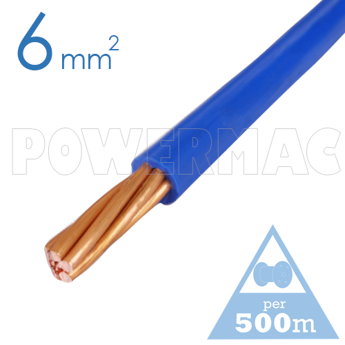 6mm Building Wire 1C V90 PVC 1KV Blue