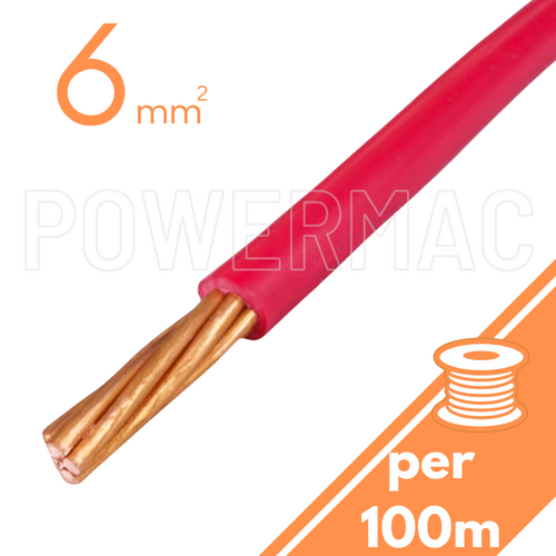 6mm Building Wire 1C V90 PVC 1KV Red
