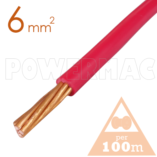 6mm Building Wire 1C V90 PVC 1KV Red