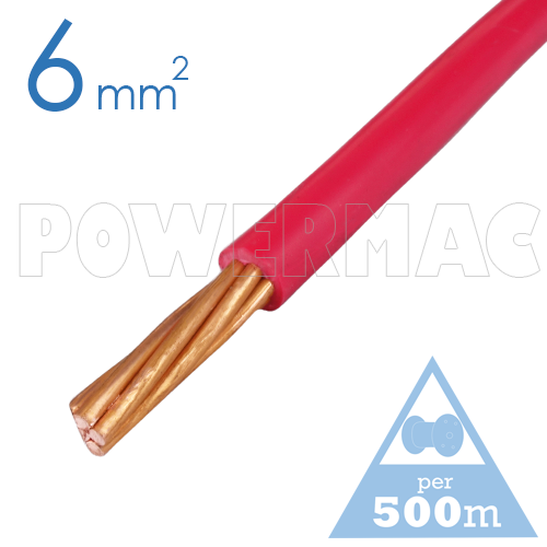 6mm Building Wire 1C V90 PVC 1KV Red