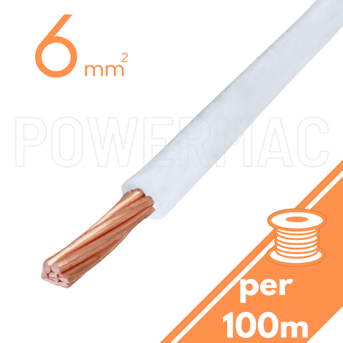 6mm Building Wire 1C V90 PVC 1KV White