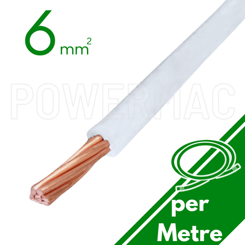 6mm Building Wire 1C V90 PVC 1KV White