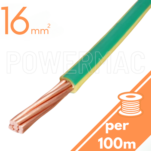 16mm Building Wire 1C V90 PVC 1KV Earth G-Y