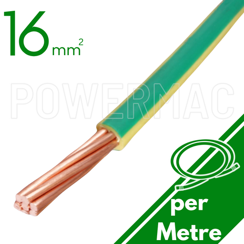 16mm Building Wire 1C V90 PVC 1KV Earth G-Y