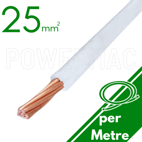 25mm Building Wire 1C V90 PVC 1KV White