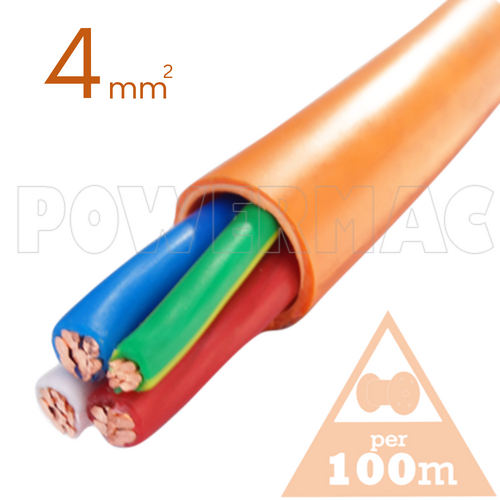 4mm 3C+E Orange Circular Cable PVC/PVC 450V/750V