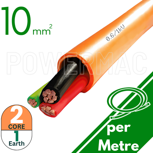 10mm 2C+E Orange Circular Cable XLPE/PVC 0.6/1kV