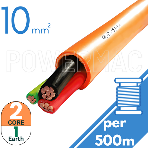 10mm 2C+E Orange Circular Cable XLPE/PVC 0.6/1kV