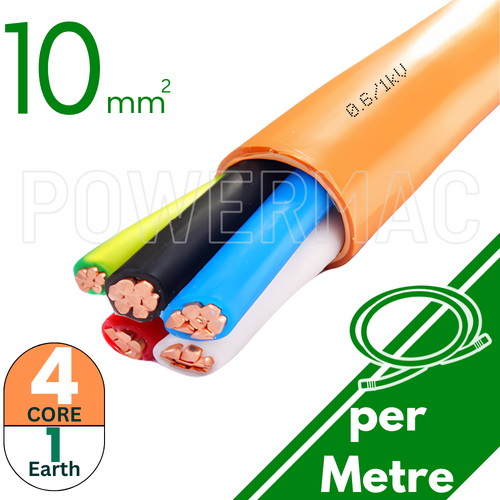 10mm 4C+E Orange Circular Cable XLPE/PVC 0.6/1kV