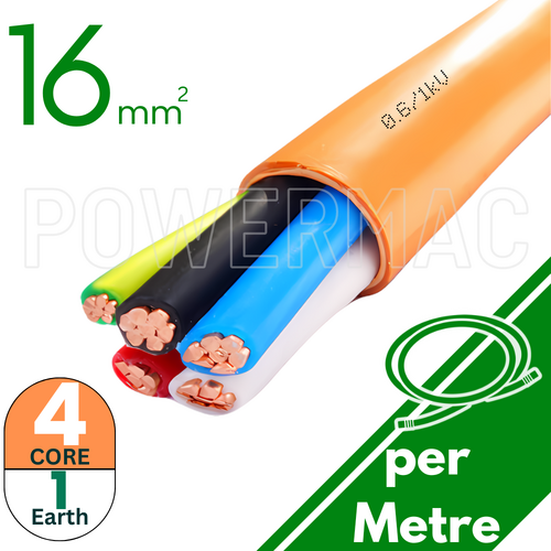 16mm 4C+E Orange Circular Cable XLPE/PVC 0.6/1kV