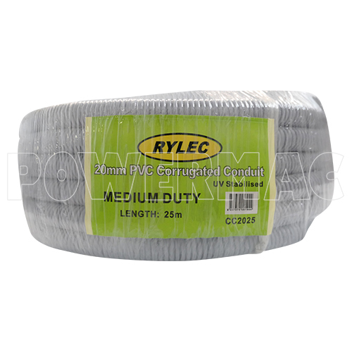 20mm x 25mtrs Corrugated Conduit - Grey