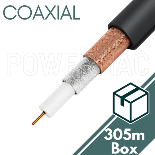 COAXIAL CABLE RG6 QUAD SCREEN 305M