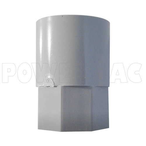 COUPLING PLAIN/SCREW PVC 20mm GREY