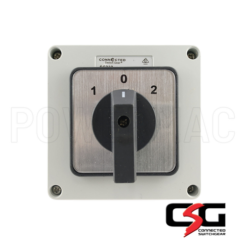Changeover Surface Switch 3 Position, 3 Pole, 32A 500V AC, IP55