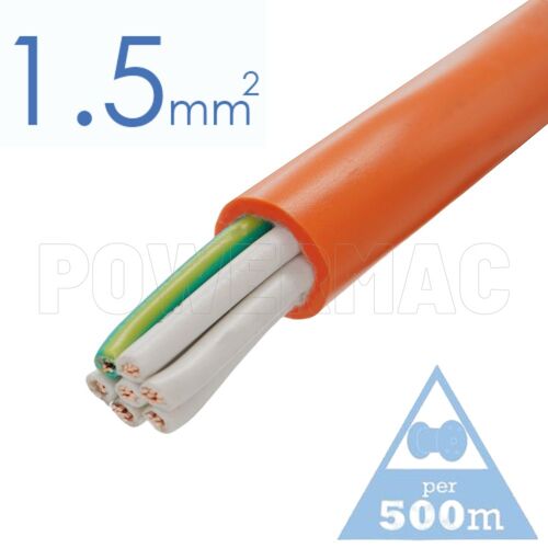 1.5mm 6C+E Control Cable  PVC/PVC 0.6/1KV - Orange Sheath