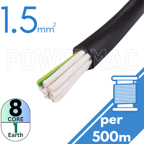 1.5mm 8C+E Control Cable  PVC/PVC 0.6/1KV