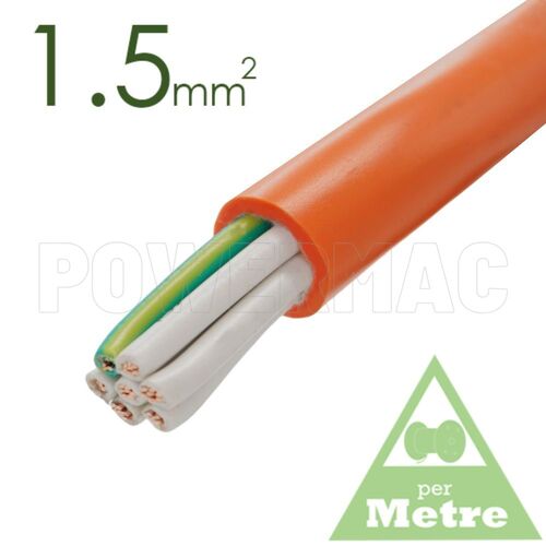 1.5mm 10C+E Control Cable  PVC/PVC 0.6/1KV - Orange Sheath