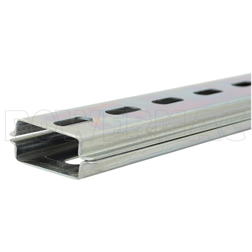 7.5mm x 35mm DIN RAIL SLOTTED STEEL 1mtr LENGTHS