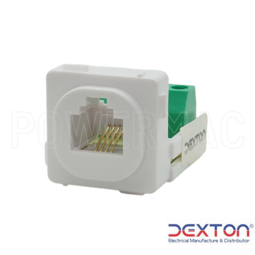 Four Pin Telephone Socket Mechanism - White
