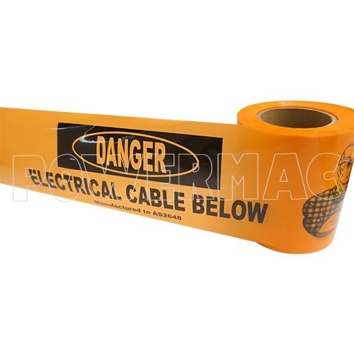 Orange "Electric Cable" Warning Tape 150mm x 100mtr