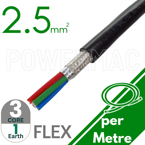 2.5mm 3C+1E EMC Cable Black Sheath