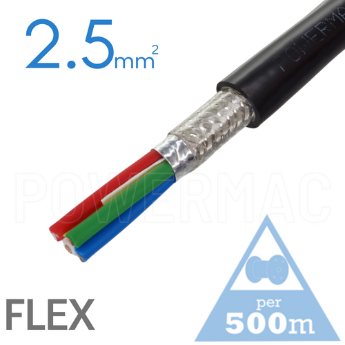 2.5mm 3C+1E EMC Cable Black Sheath