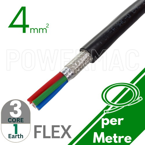 4mm 3C+1E EMC Cable Black Sheath