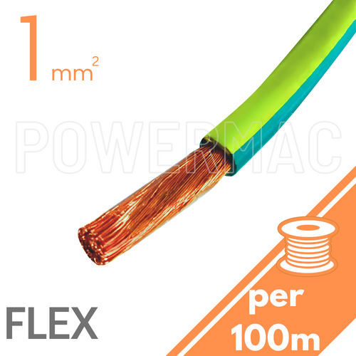 1mm Tinned Flexible Copper PVC Earth G-Y