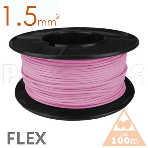 1.5mm Tinned CU Flex PVC Pink