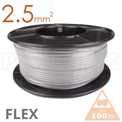 2.5mm Tinned Flexible Copper PVC Grey