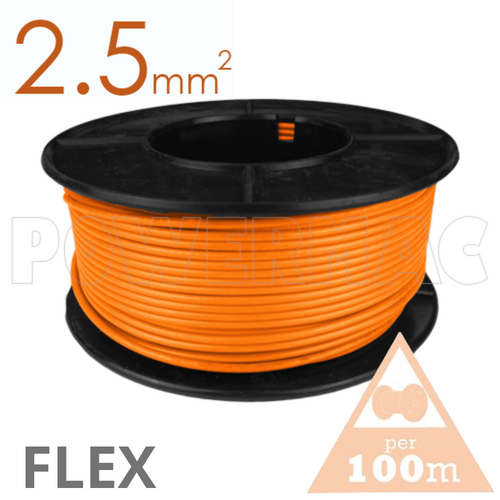2.5mm Tinned Flexible Copper PVC Orange