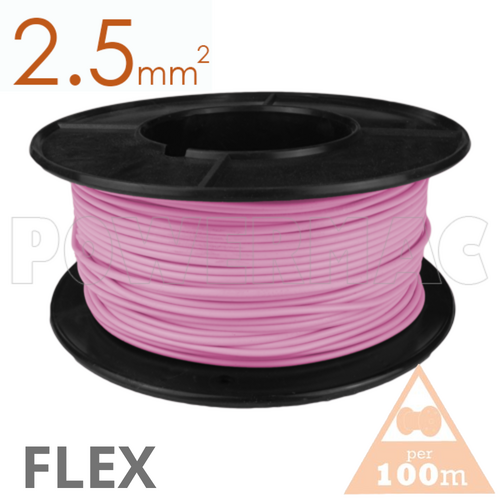 2.5mm Tinned CU Flex PVC Pink