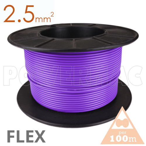 2.5mm Tinned Flexible Copper PVC Purple