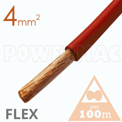 4mm Tinned CU Flex PVC Red