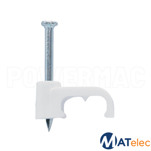 Matelec 12mm Cable Clips 500pk - Suit 2.5mm TPS