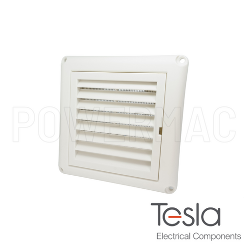 Tesla 100mm Fixed Grill Externally Mounted with Louvre