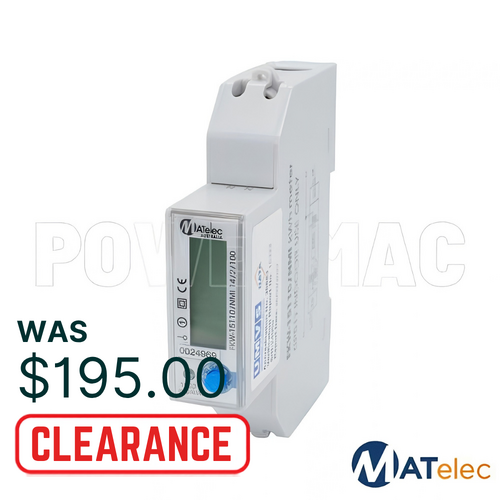Single Phase 100A Kilowatt Hour Meter, Digital, Din Rail Mount, NMI Approved